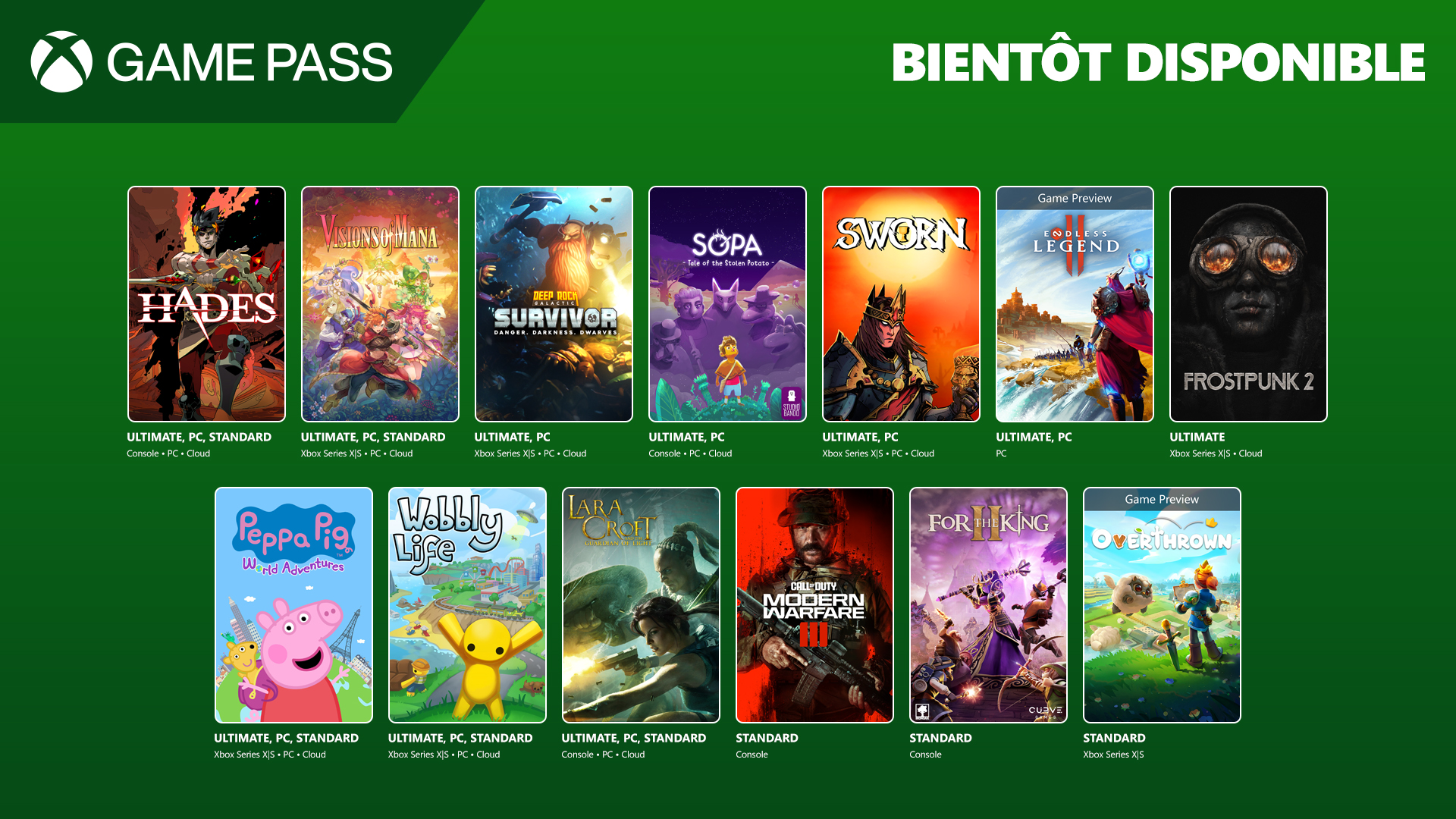 profitez du xbox game pass ce weekend avec 4 jeux gratuits, dont 2 accessibles à tous les joueurs. ne manquez pas cette occasion unique de découvrir de nouveaux titres sans frais !