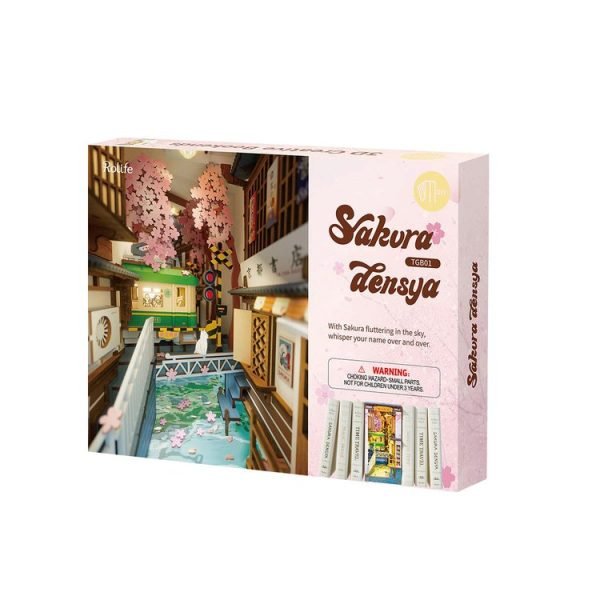 découvrez notre book nook sakura densya, une décoration miniature inspirée du train japonais et des fleurs de cerisier, parfaite pour embellir votre espace de lecture.