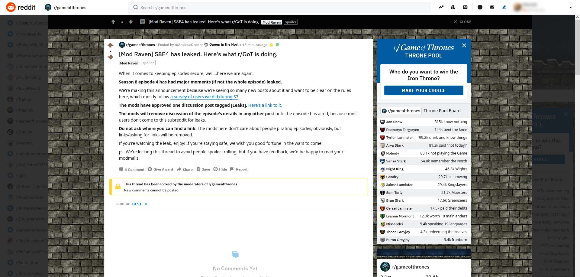 découvrez la fuite d'une surprise majeure dans game of thrones qui bouleverse l'intrigue et captive les fans.