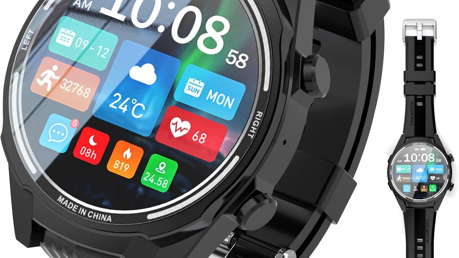 découvrez notre smartwatch à grand écran pour une expérience visuelle optimale et un confort d'utilisation incomparable.