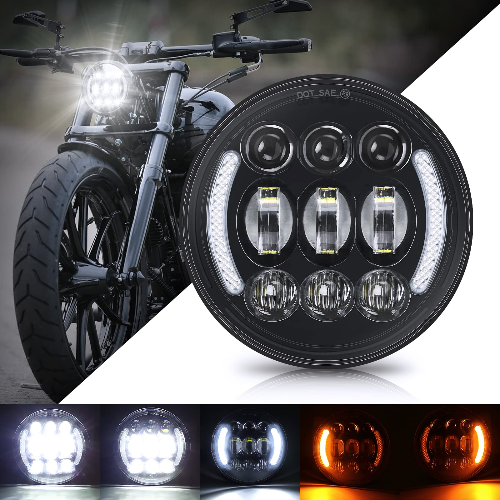 découvrez notre phare avant led pour moto, offrant une luminosité puissante et une meilleure visibilité pour une conduite sécurisée de jour comme de nuit.