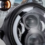 phare avant de moto led haute performance offrant une luminosité optimale, une longue durée de vie et une meilleure visibilité pour une conduite sécurisée de nuit.
