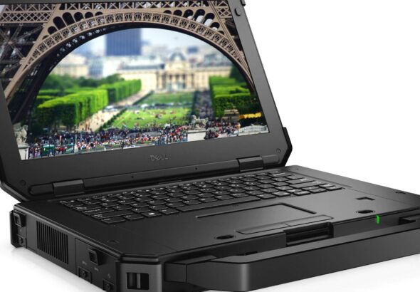 ordinateur portable robuste conçu pour résister aux conditions extrêmes, idéal pour les environnements de travail difficiles et les activités en extérieur.