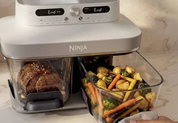 découvrez le ninja crispi dualzone, la friteuse à air innovante qui cuisine vos plats en deux zones indépendantes pour une cuisson rapide et parfaite à chaque fois.